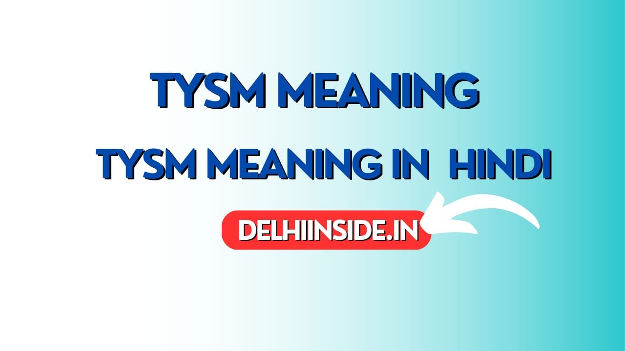 TYSM Meaning in hindi