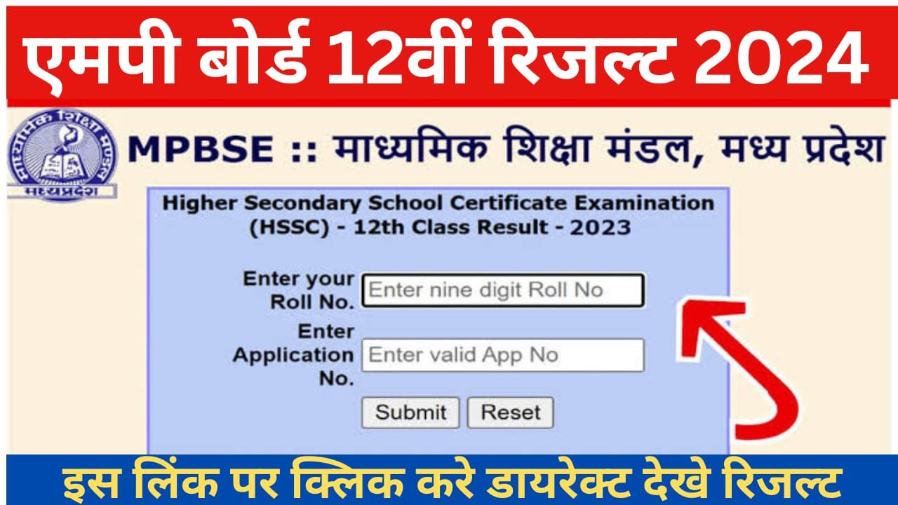 Mp Board 12th Result 2024 live